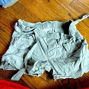 Casual Green Drawstring Shorts